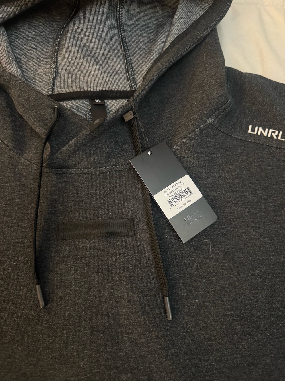 UNRL High Street Hoodie – Heather Charcoal – Men’s XL – NWT